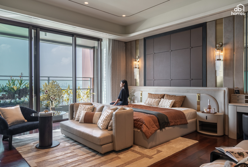 Phòng ngủ master nơi nghỉ ngơi nâng niu mọi giác quan