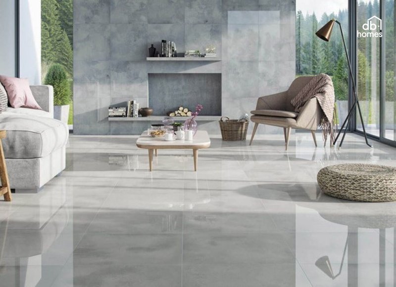 Gạch lát men cao cao có khả năng chống trầy xước, mài mòn cao trong thiết kế nội thất căn hộ chung cư