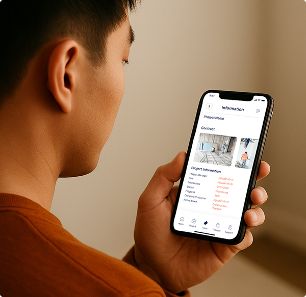 User Holding Phone