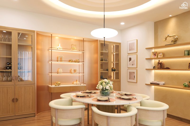 Bộ bàn ghế ăn mang lại sự hài hòa và ấm cúng