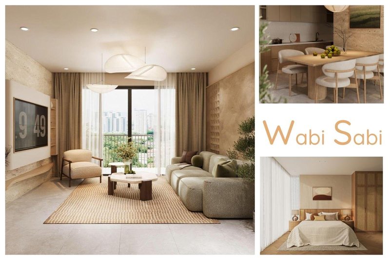 Thiết kế nội thất căn hộ Thủ Thiêm Zeit River theo phong cách Wabi Sabi