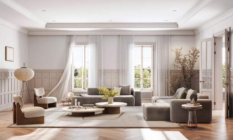 Phong cách Scandinavian đề cao sự giản dị, vật liệu mộc mạc và ánh sáng tự nhiên, giúp không gian trở nên rộng rãi, thoáng mát và tinh tế