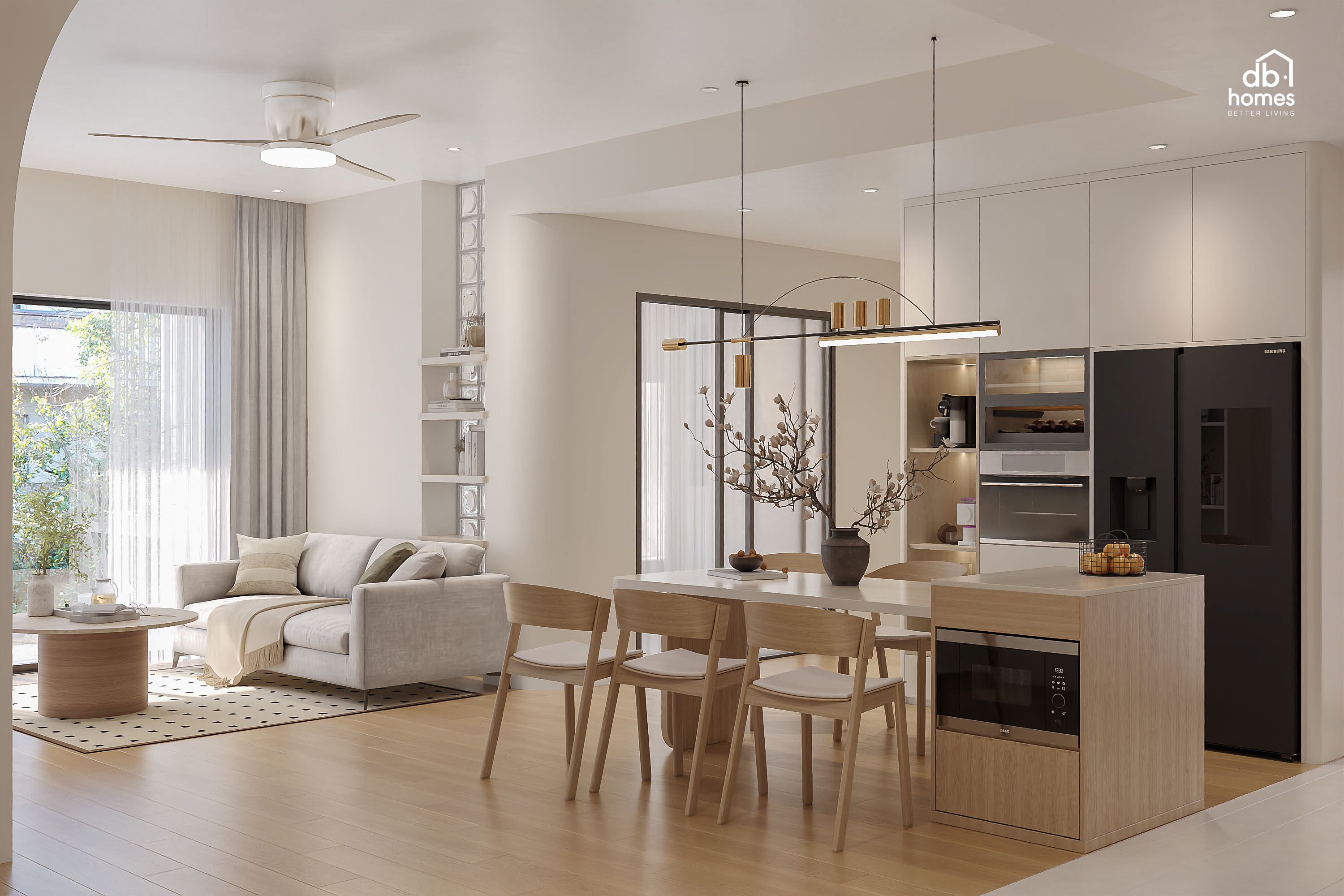 Không gian hiện đại tối giản nhưng ấm áp