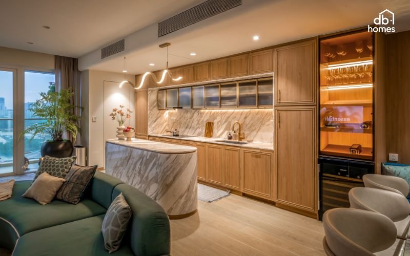 Không gian mở ngập tràn ánh sáng tự nhiên