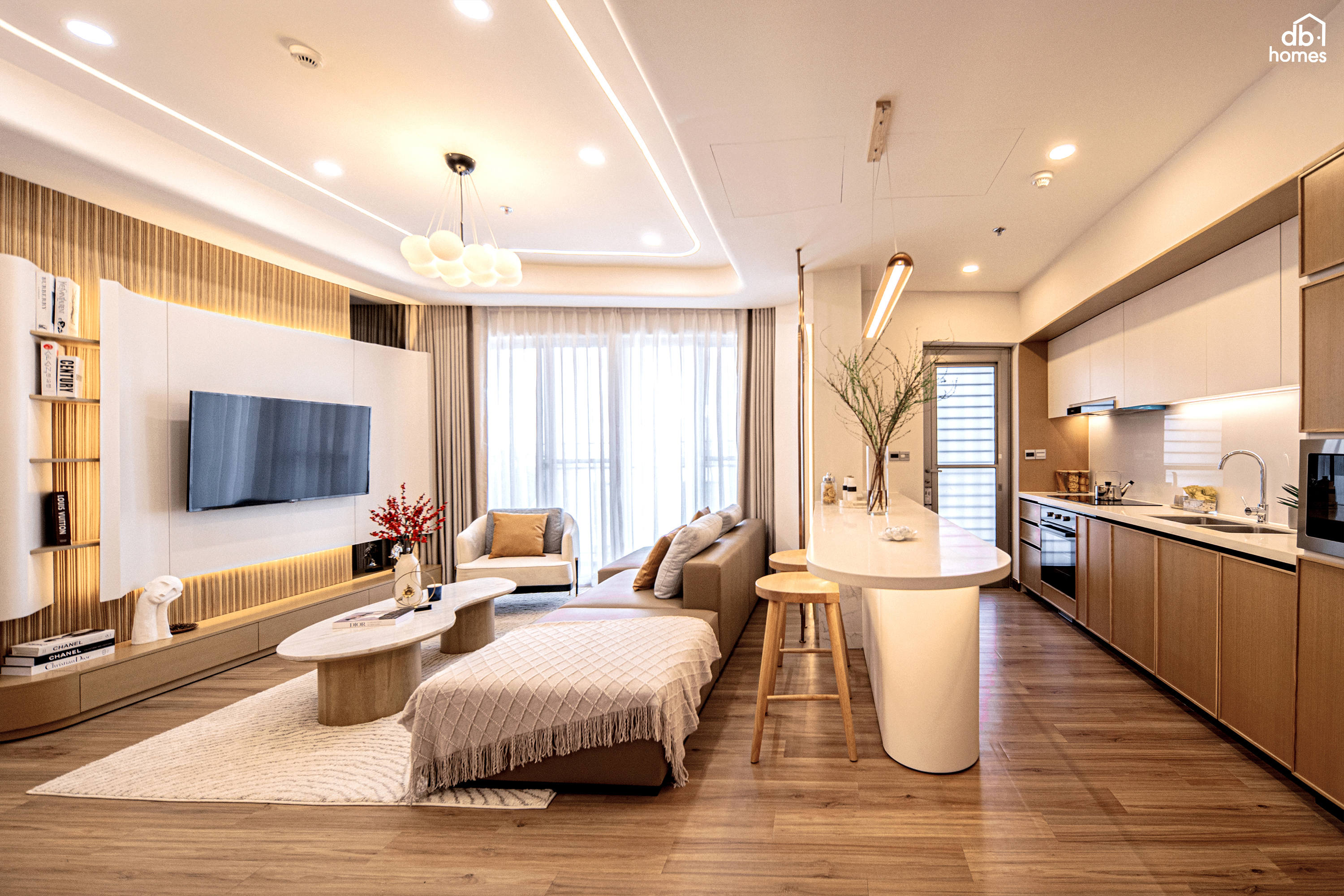 Phong cách Japandi chính là điểm giao thoa: giữ được sự tinh giản, tĩnh lặng của Wabi Sabi Nhật Bản, đồng thời dung hòa với sự sáng sủa, ấm áp đặc trưng của Scandinavian Bắc Âu