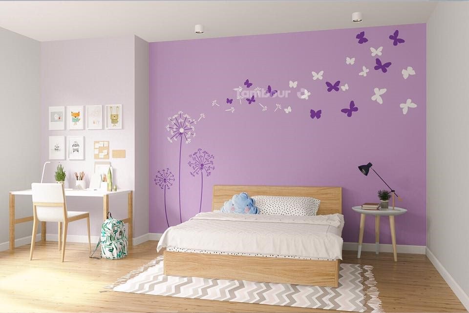Thiết kế phòng ngủ màu tím HOT TREND 2021