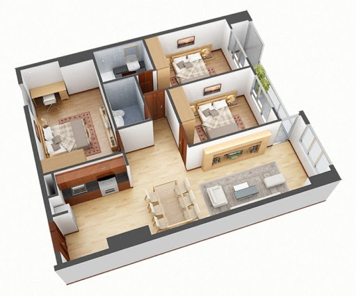 thiết kế nội thất chung cư 3 phòng ngủ
